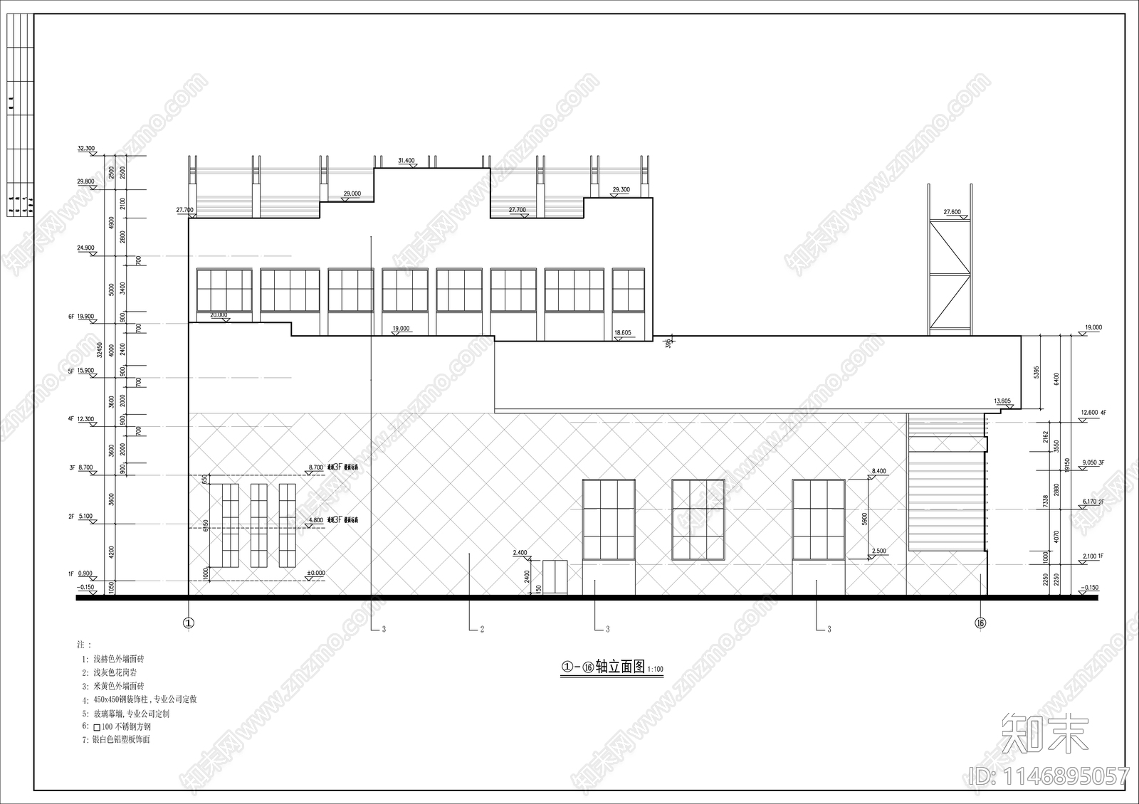 大中型影剧院建筑cad施工图下载【ID:1146895057】