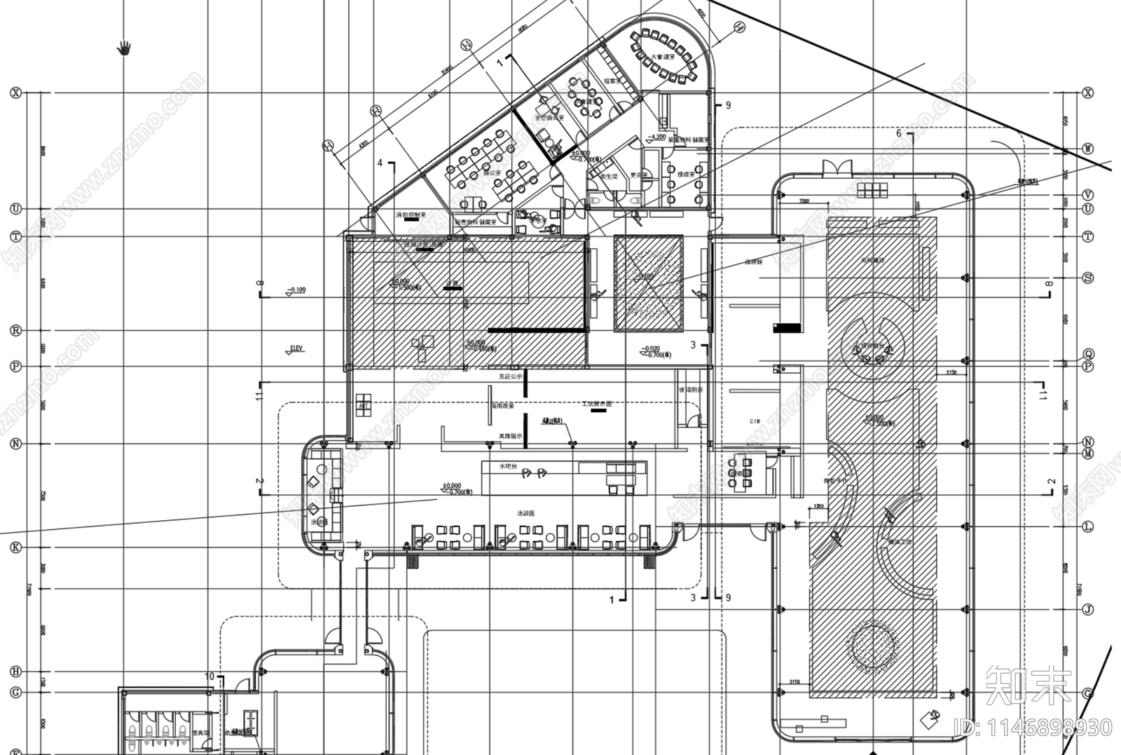 华润海南万宁售楼处营销中心建筑cad施工图下载【ID:1146898930】