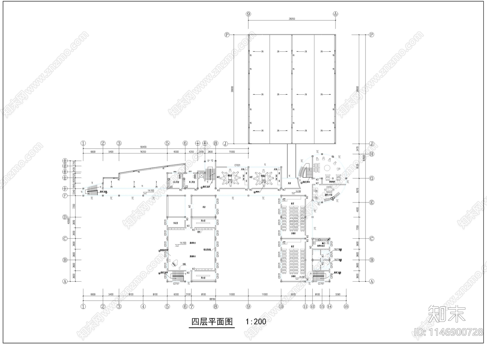 某高校艺术中心设计建筑cad施工图下载【ID:1146900728】