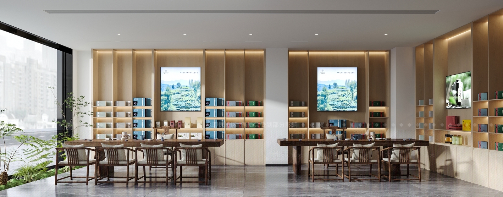 新中式茶叶店3D模型下载【ID:1146901766】