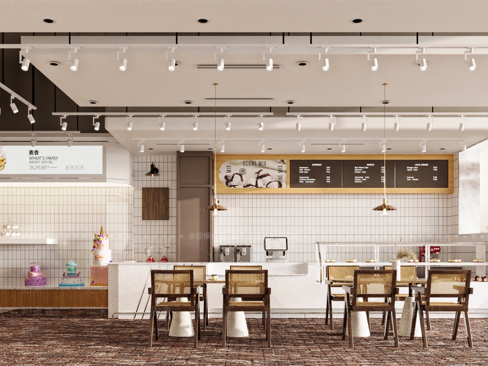 现代蛋糕店SU模型下载【ID:1146908723】