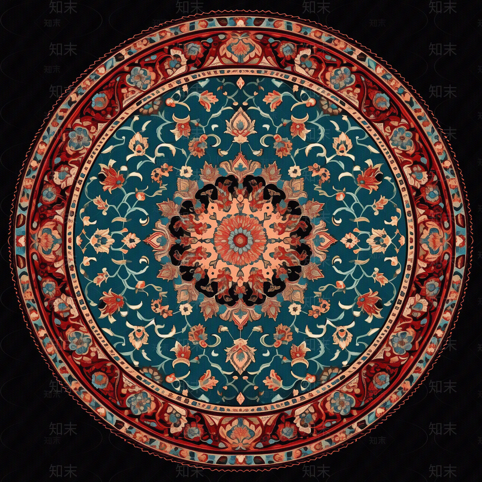 欧式圆形地毯贴图下载【ID:1146909645】