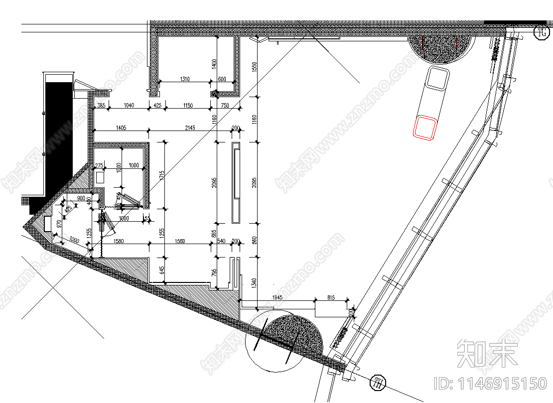 酒店样板间室内cad施工图下载【ID:1146915150】