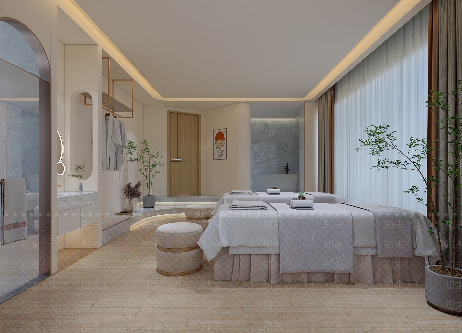 VIP美容spa间3D模型下载【ID:1147421944】