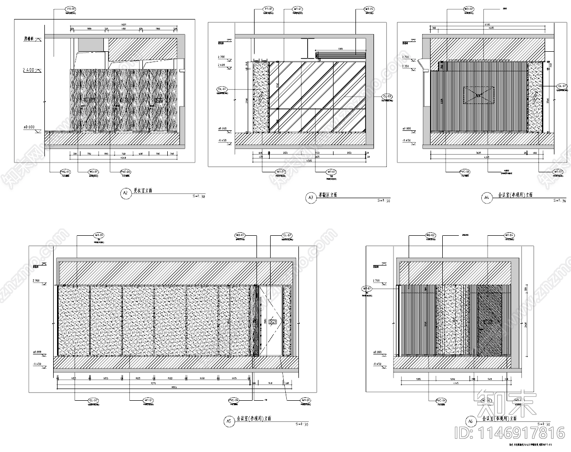 瑞穗銀行上海办公室室内cad施工图下载【ID:1146917816】