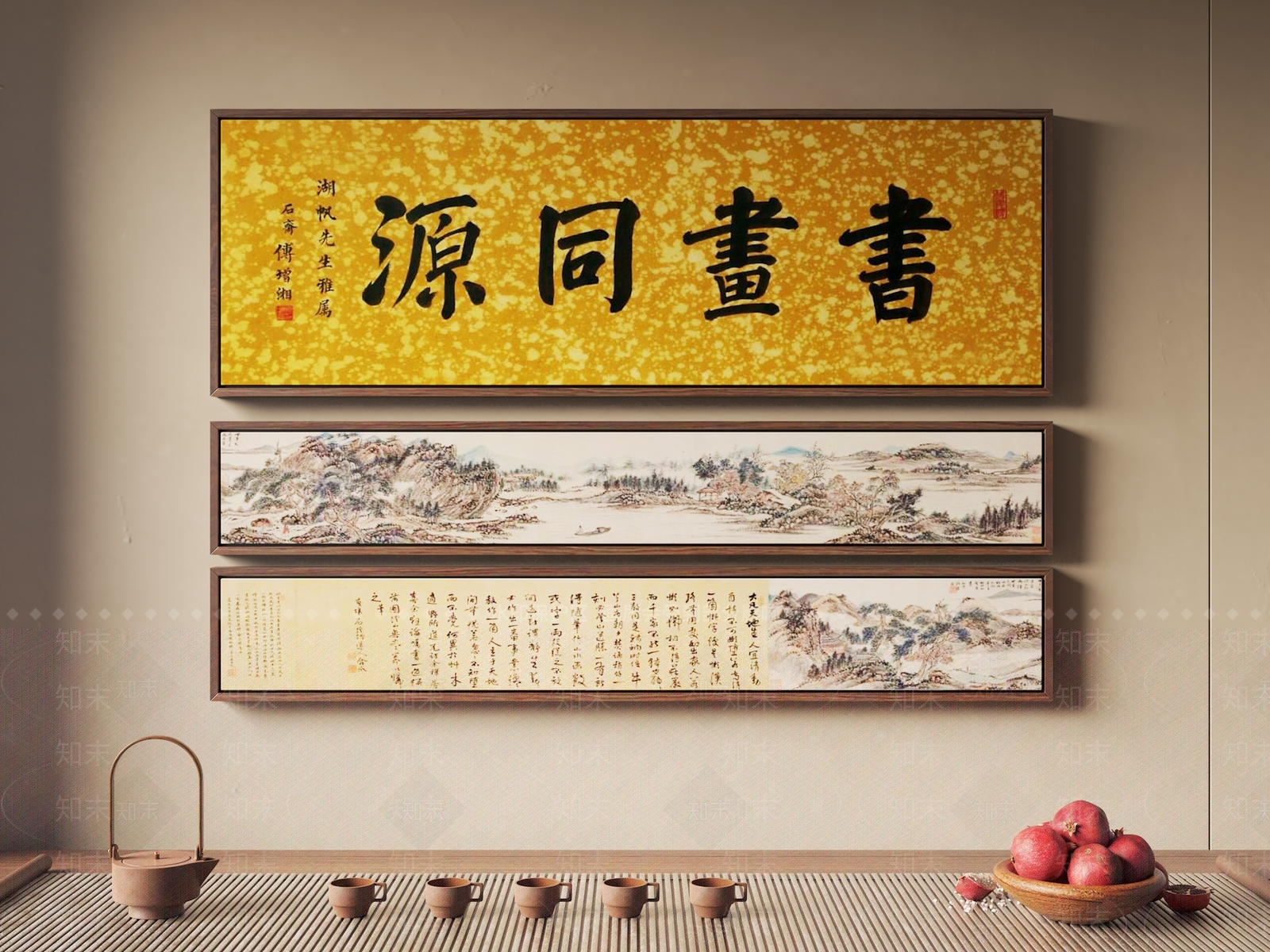 新中式装饰画3D模型下载【ID:1147588151】