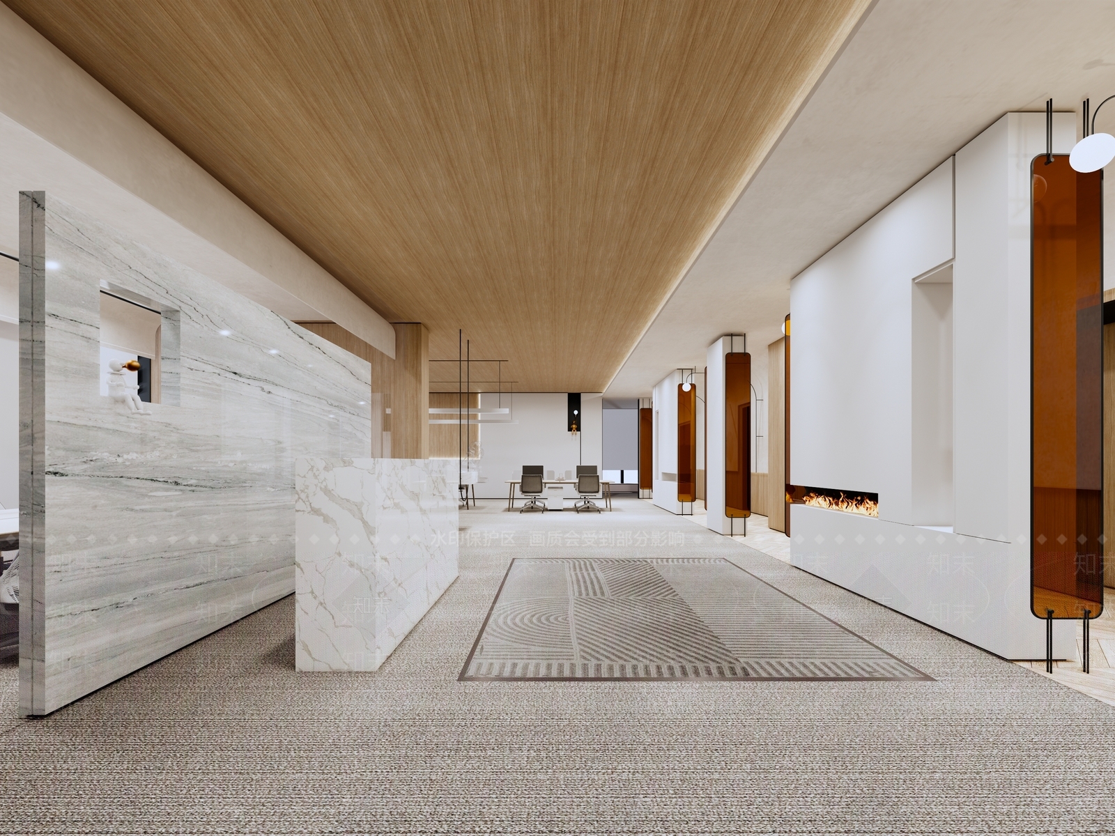 现代办公室前台SU模型下载【ID:1146928798】