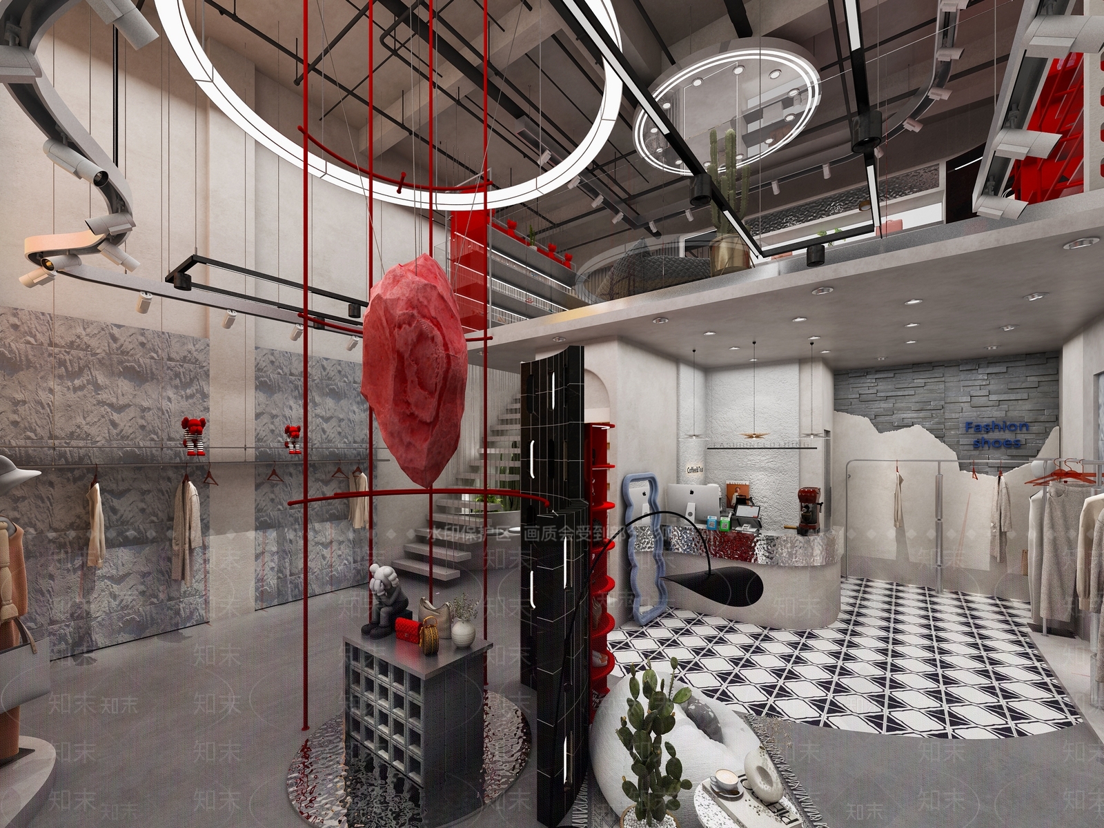 高端订制设计师买手店3D模型下载【ID:1146930281】