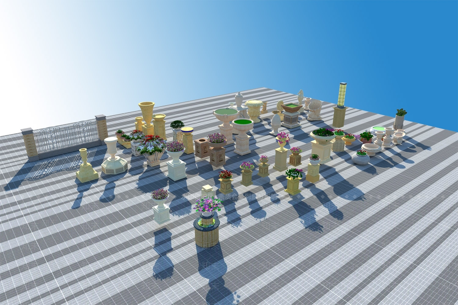 欧式花钵SU模型下载【ID:1146943640】