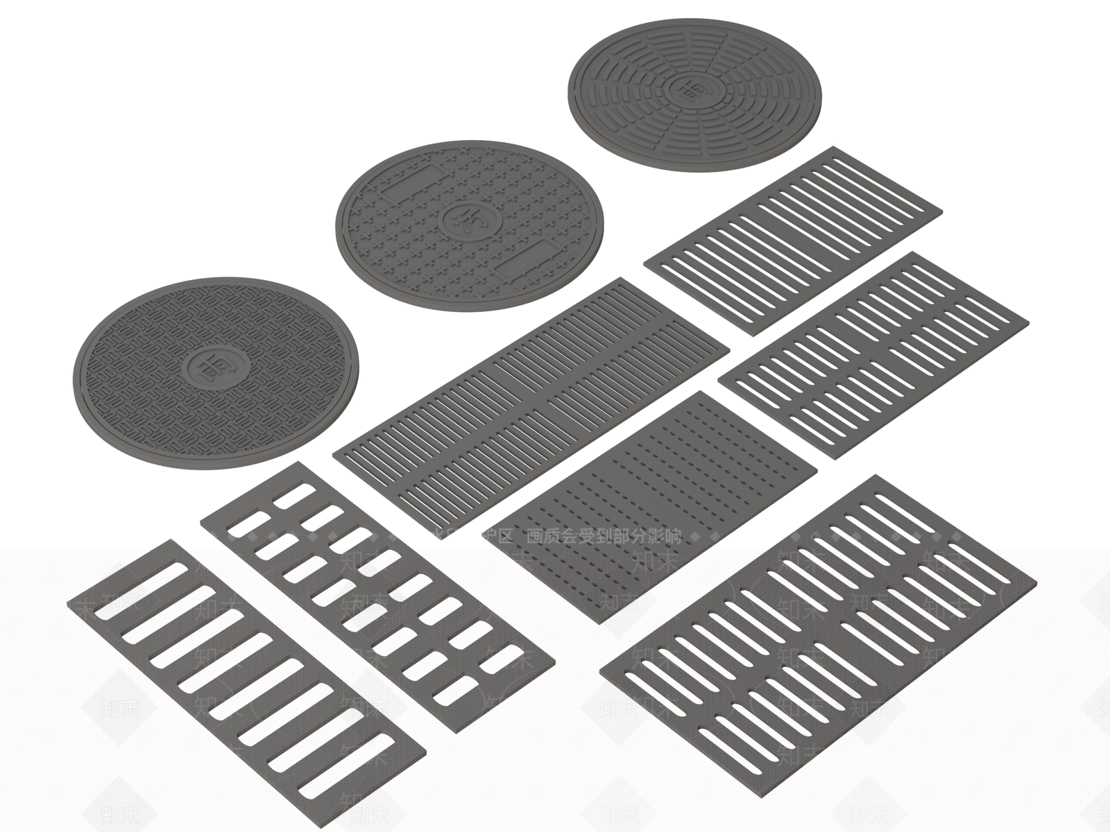 现代井盖3D模型下载【ID:1146945665】