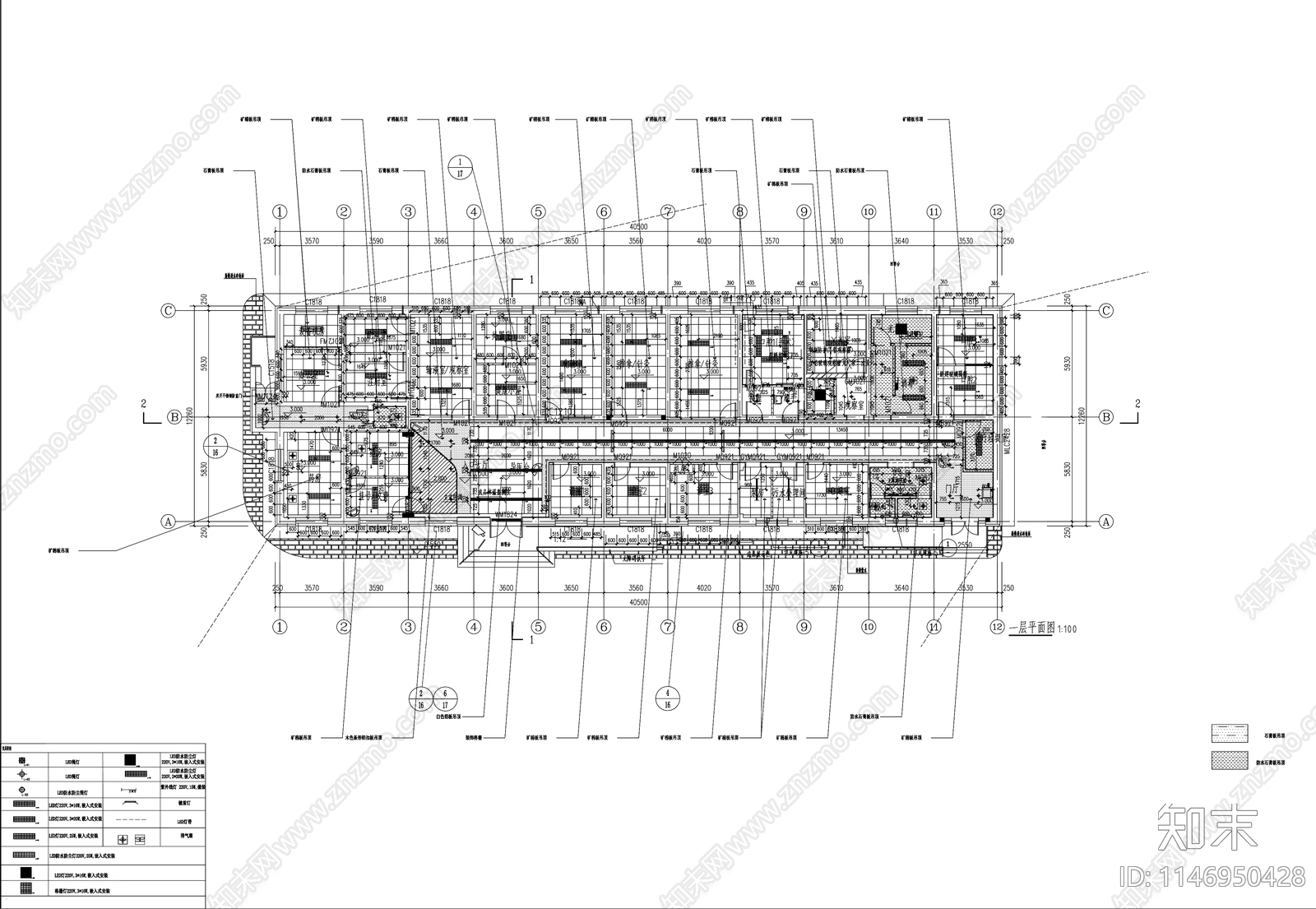 北京某社区医院室内cad施工图下载【ID:1146950428】