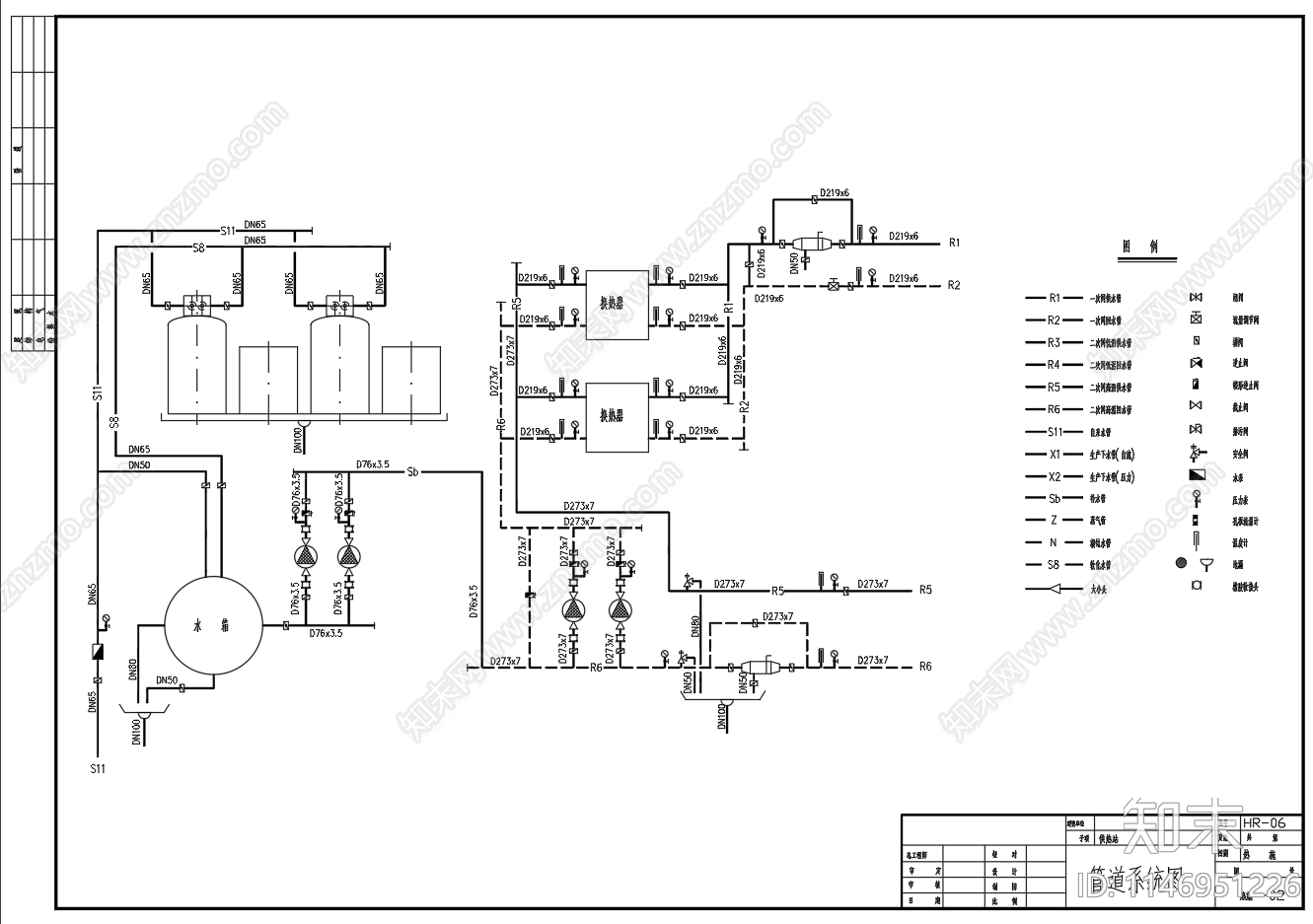 8万平方供热站管道系统施工图下载【ID:1146951226】