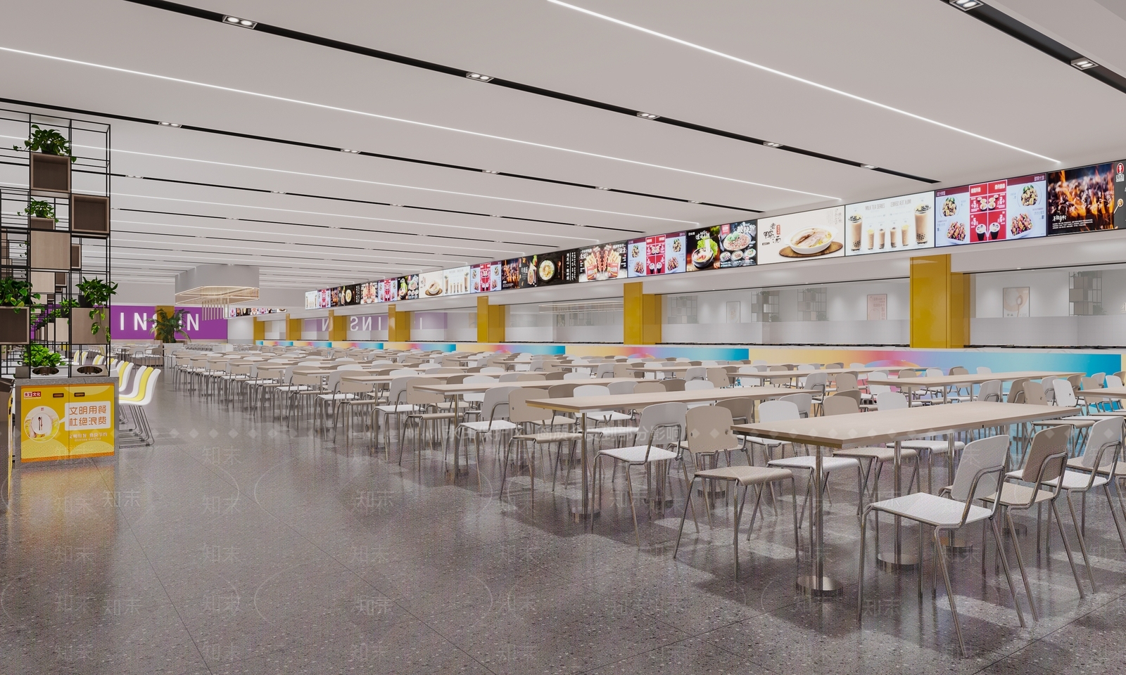 学校食堂3D模型下载【ID:1146953725】