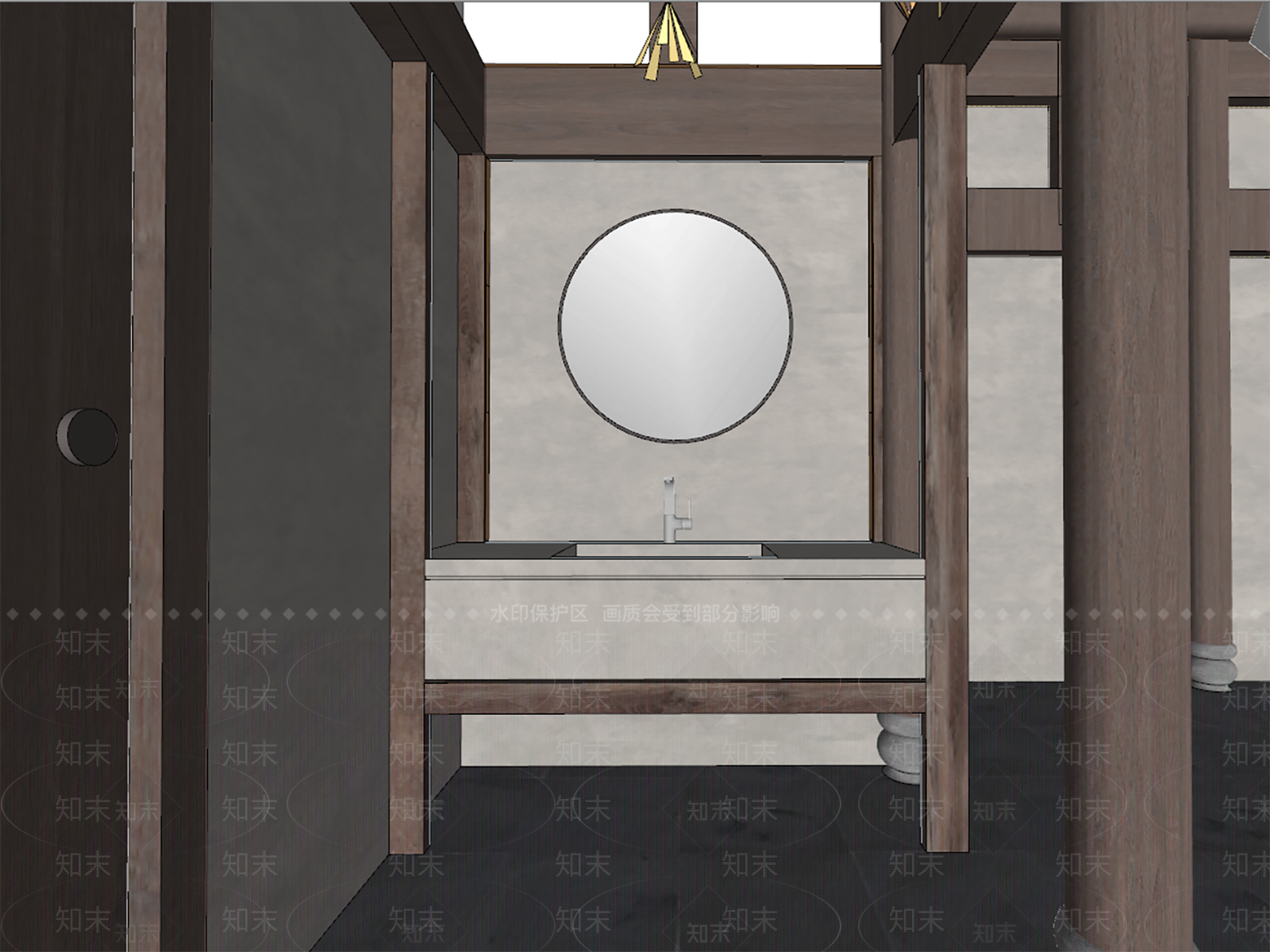 洗手台SU模型下载【ID:1146953609】