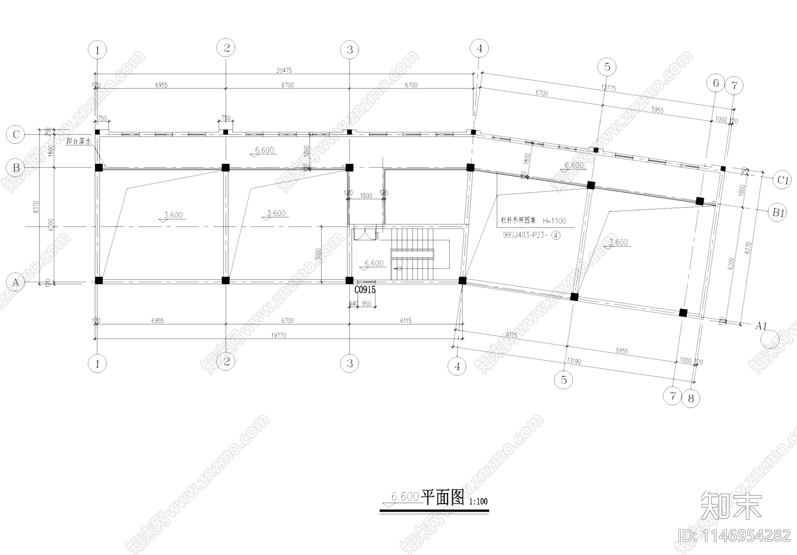 欧式普发公司古建筑cad施工图下载【ID:1146954282】