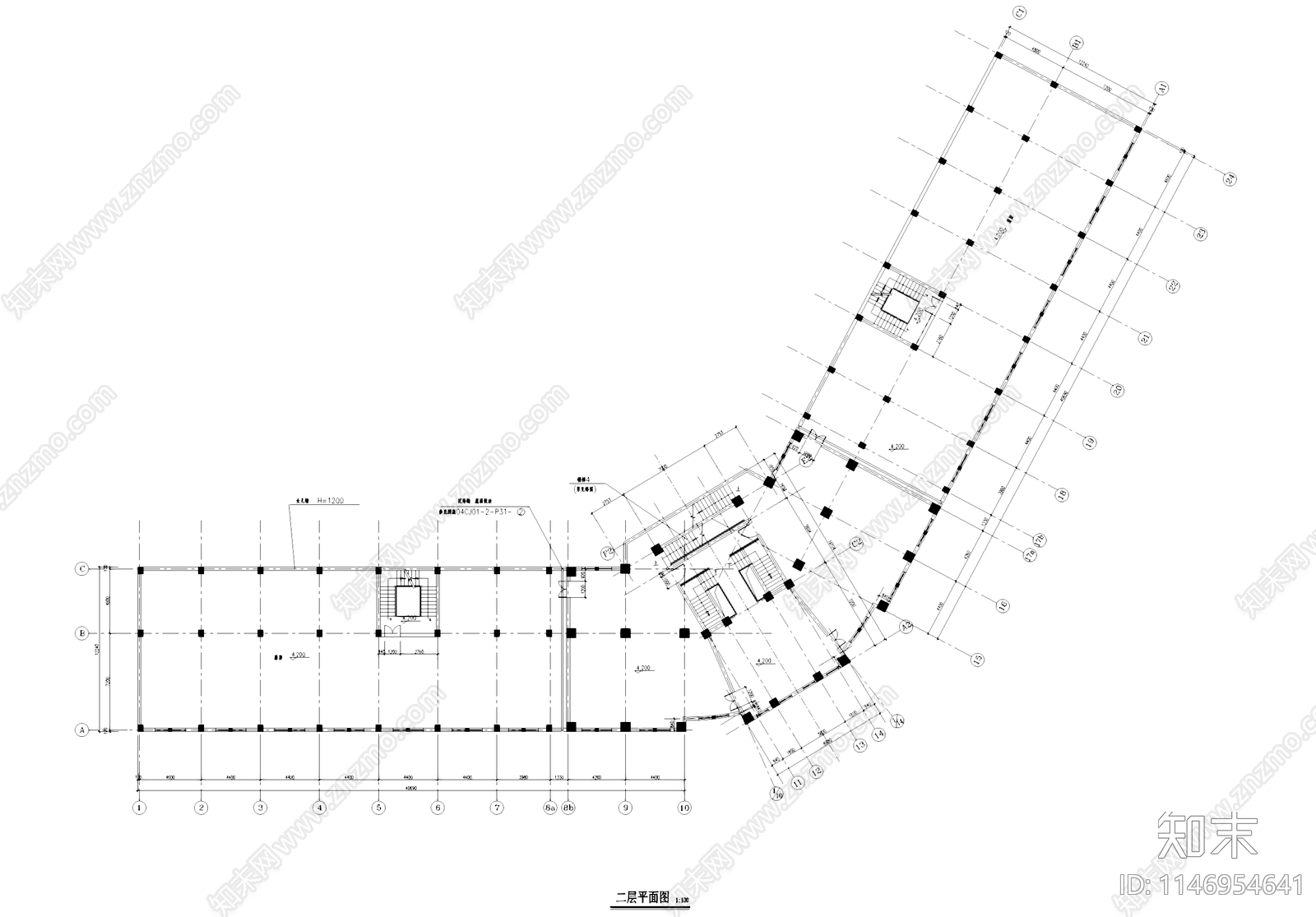 欧式平安大戏院古建筑cad施工图下载【ID:1146954641】