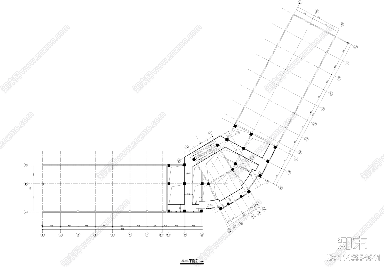 欧式平安大戏院古建筑cad施工图下载【ID:1146954641】