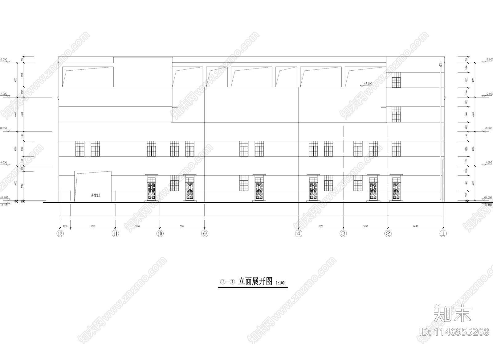 欧式屈臣氏药房古建筑cad施工图下载【ID:1146955268】