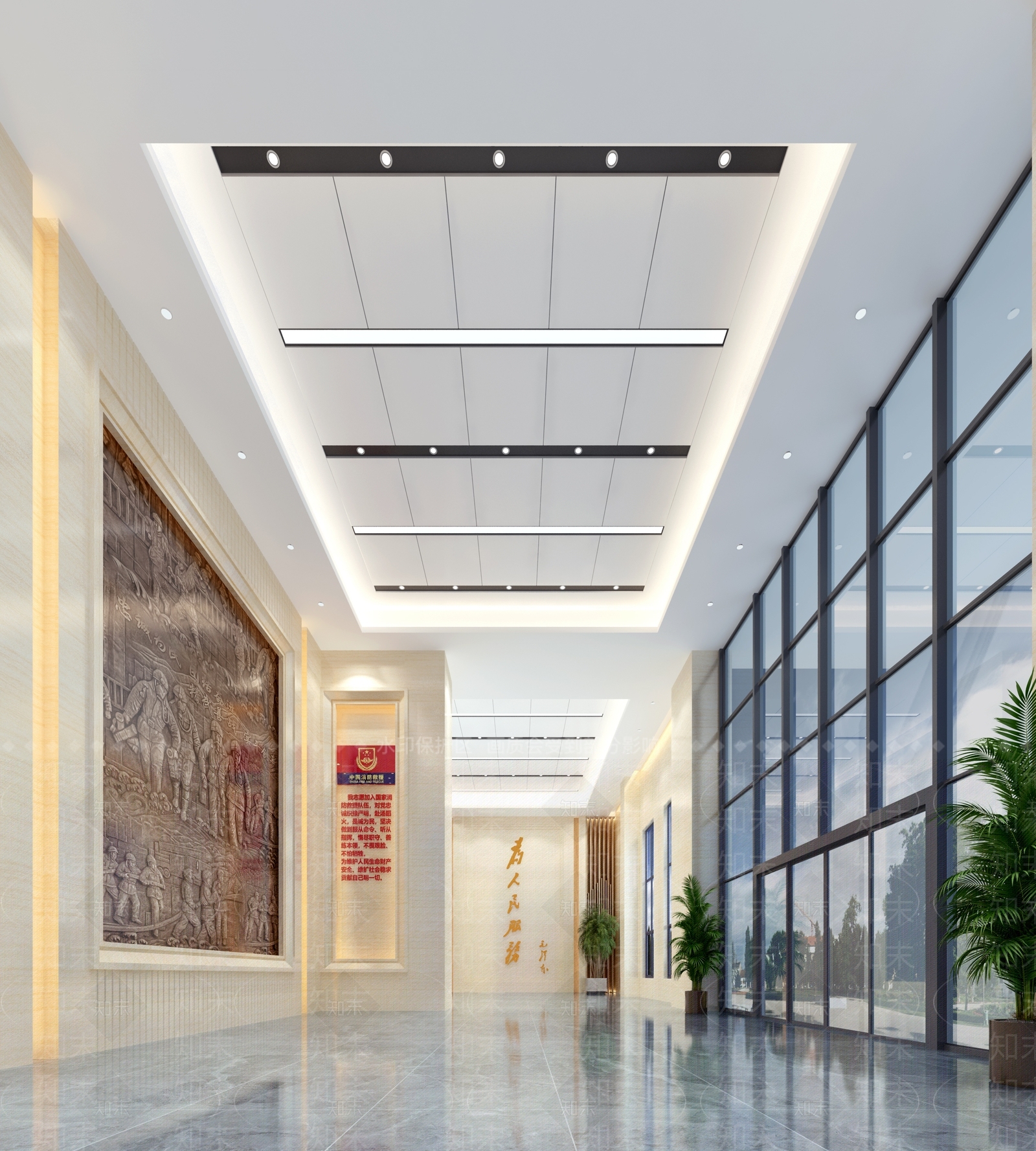 现代党建空间3D模型下载【ID:1146956822】