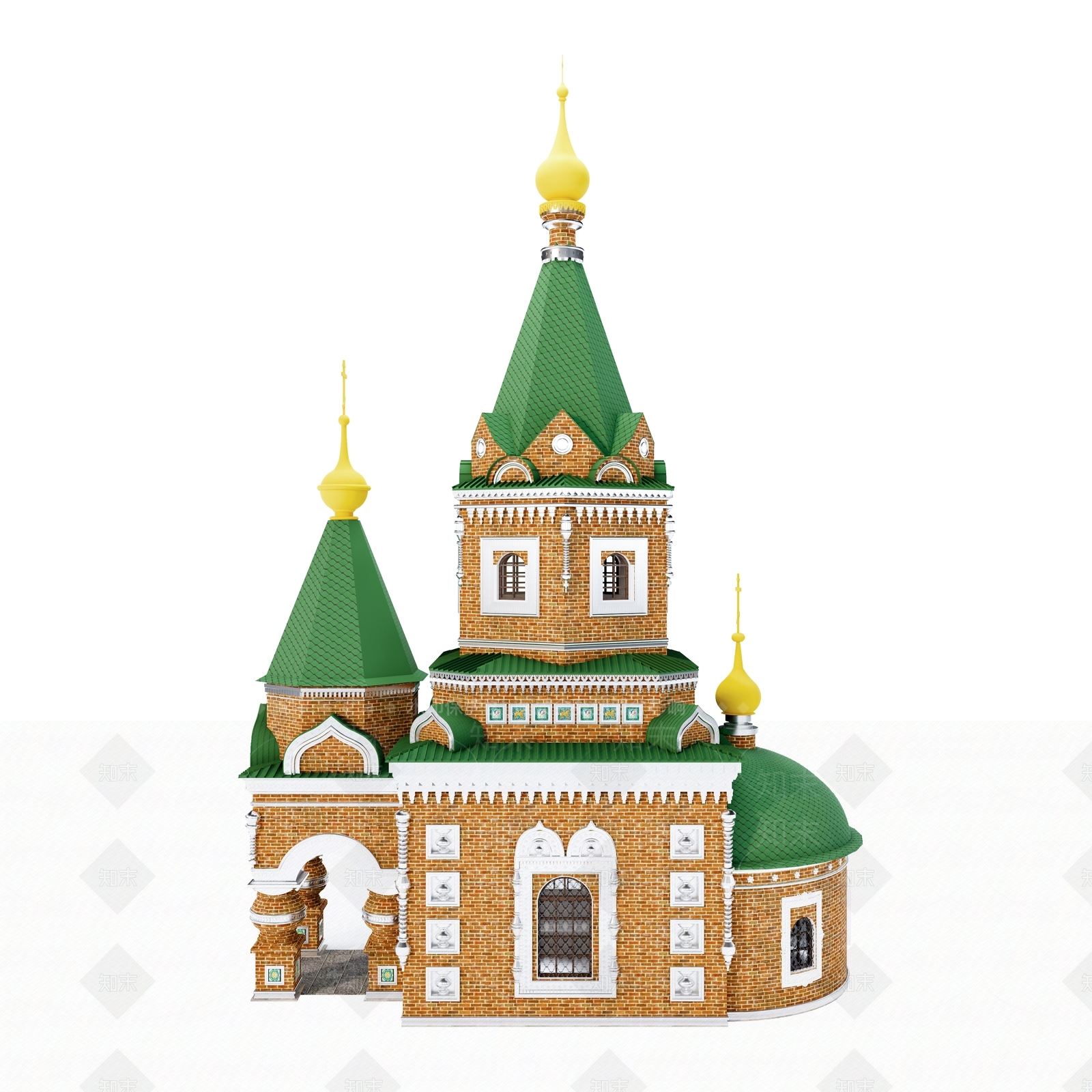 欧式俄罗斯城堡SU模型下载【ID:1146956910】