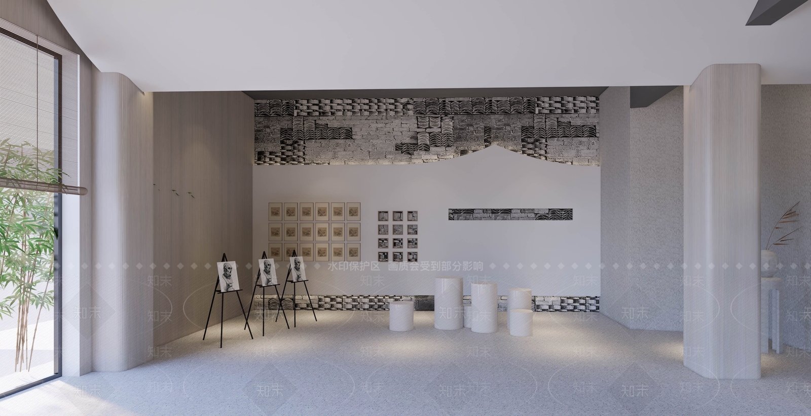 现代学校文化展厅SU模型下载【ID:1146959720】