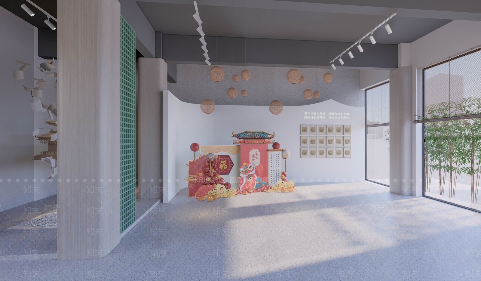 现代学校文化展厅SU模型下载【ID:1146959720】