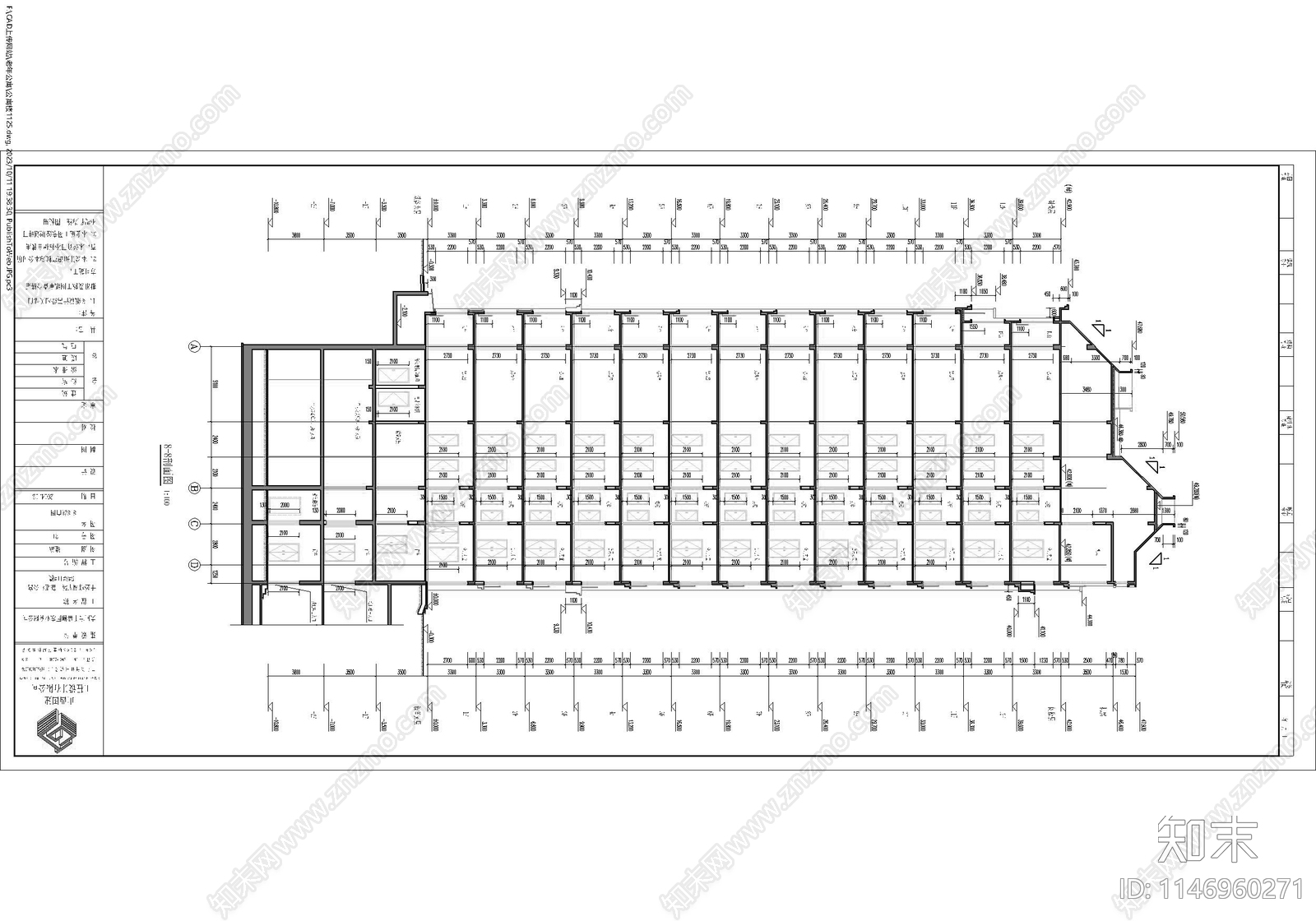 简欧风格老年公寓建筑cad施工图下载【ID:1146960271】