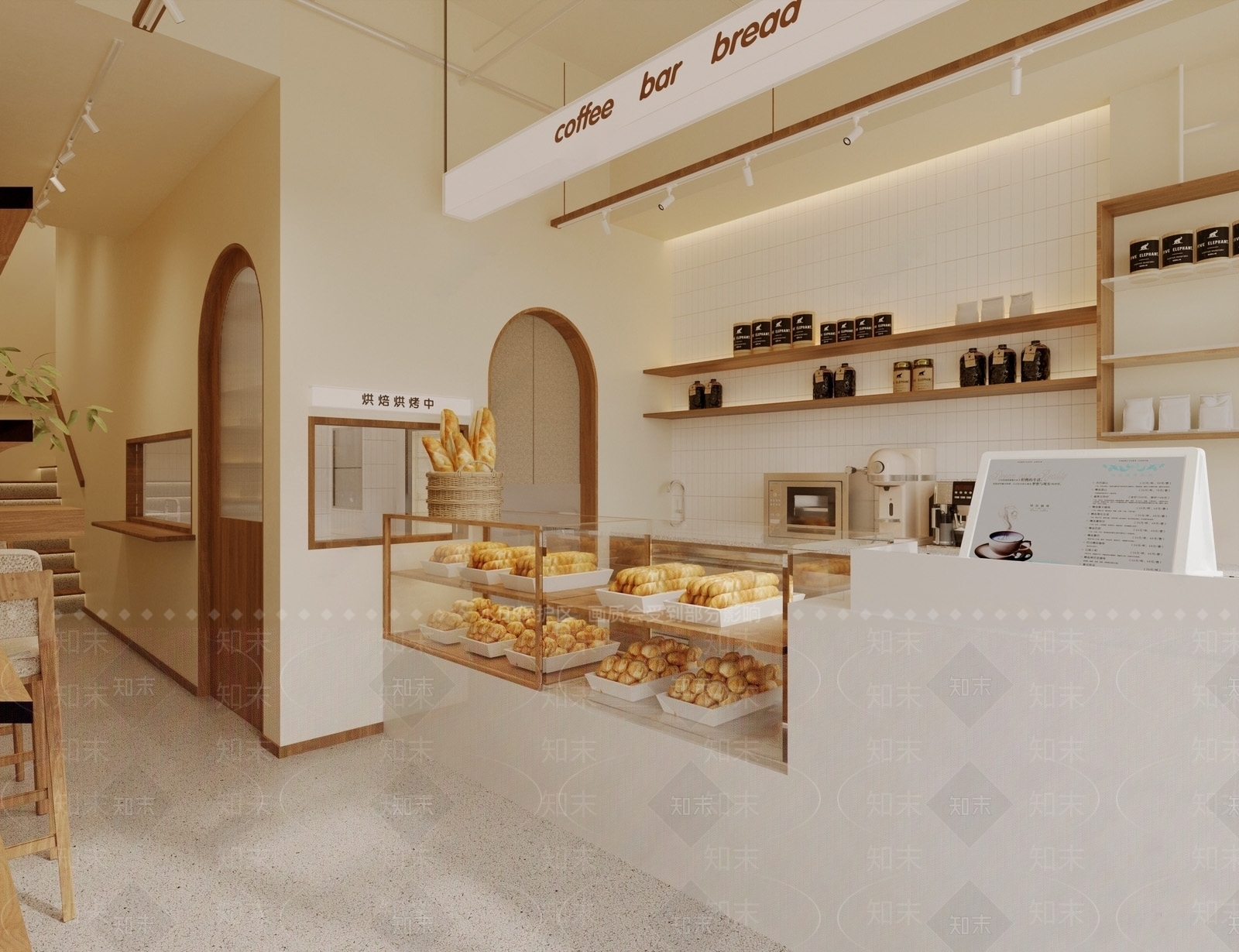 侘寂风甜品面包店SU模型下载【ID:1146969918】