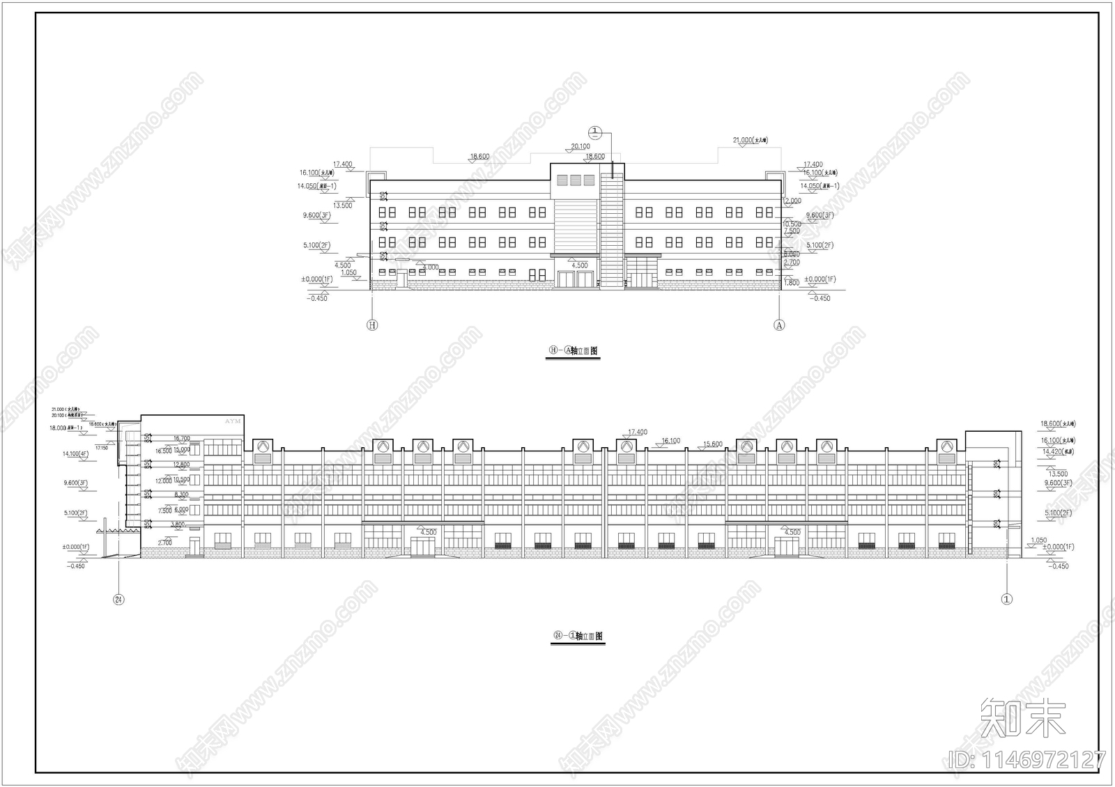 制衣厂厂房建筑cad施工图下载【ID:1146972127】
