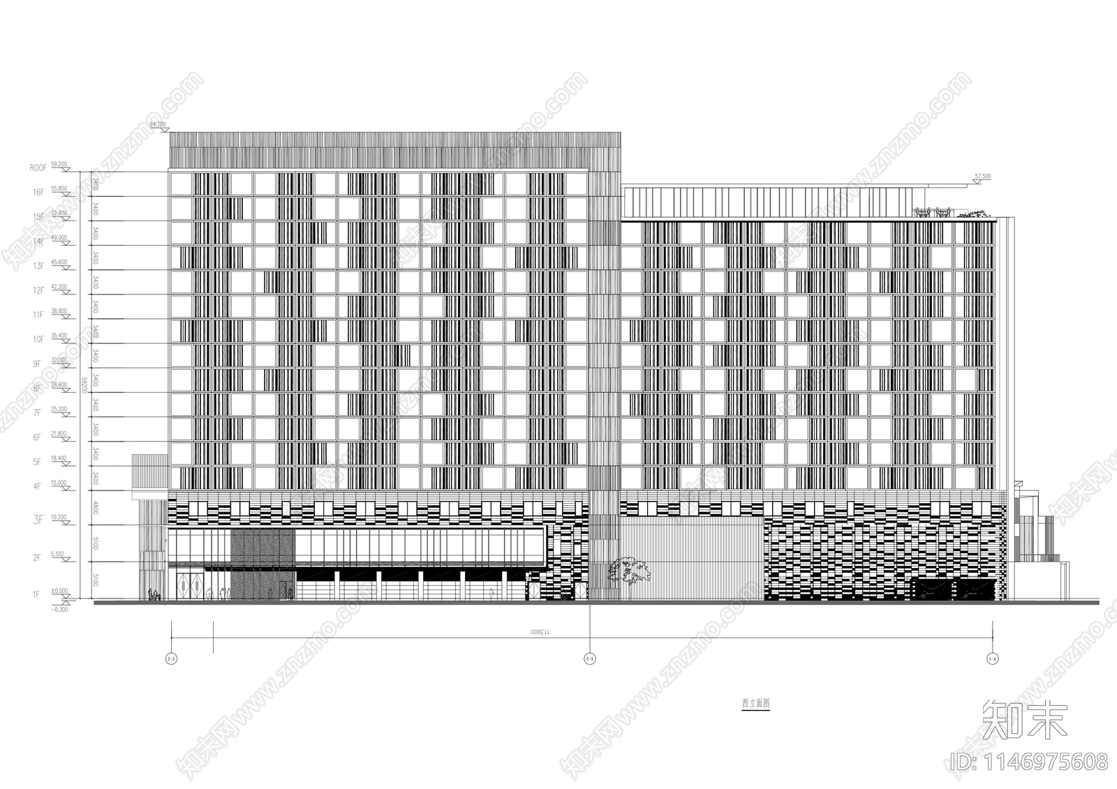 温泉度假村建筑施工图下载【ID:1146975608】