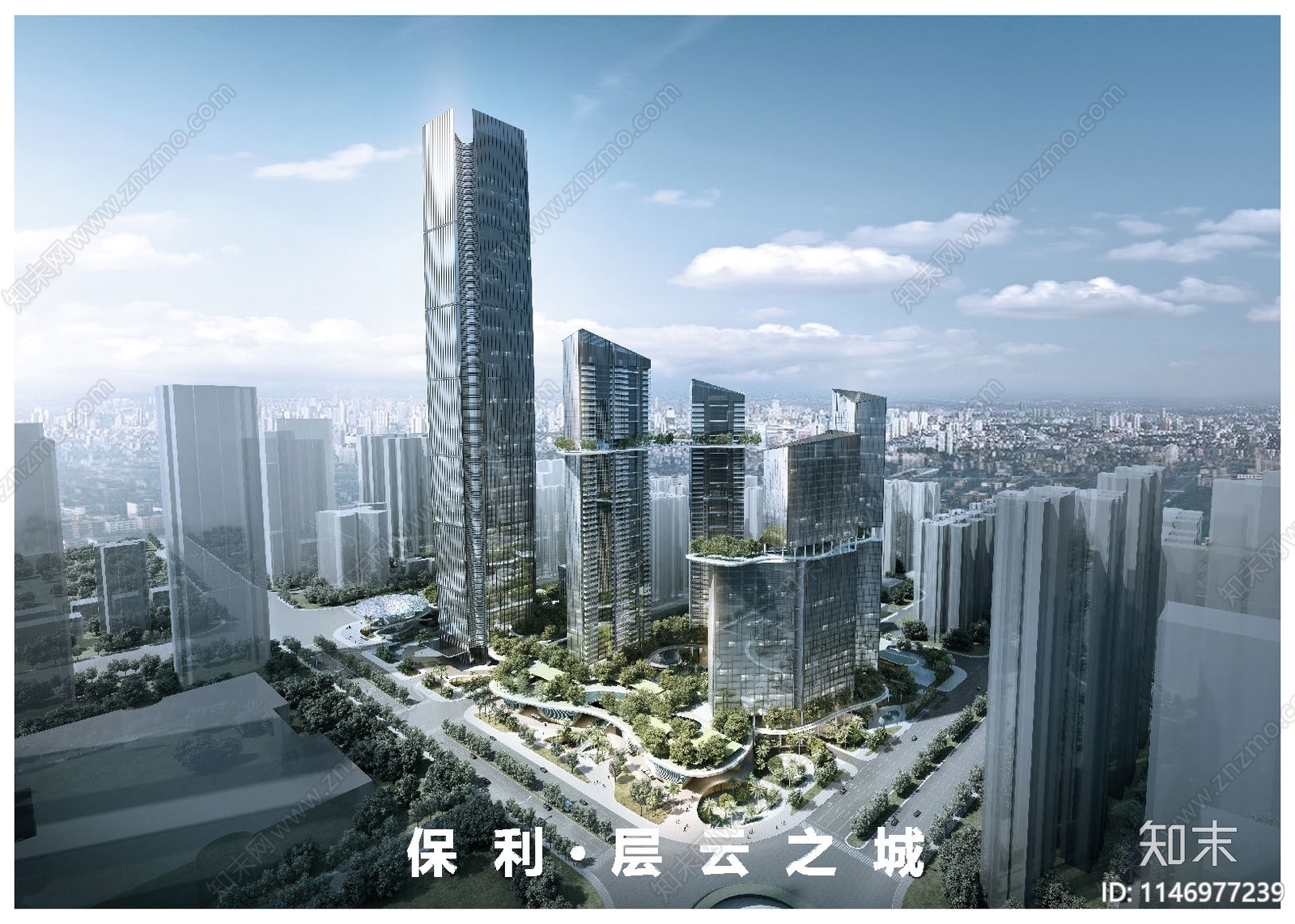 广州珠江新城冼村融资区建筑方案文本下载【ID:1146977239】_【知末方案文本库】