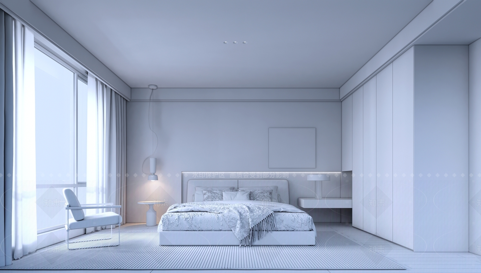 现代家居卧室SU模型下载【ID:1216064497】
