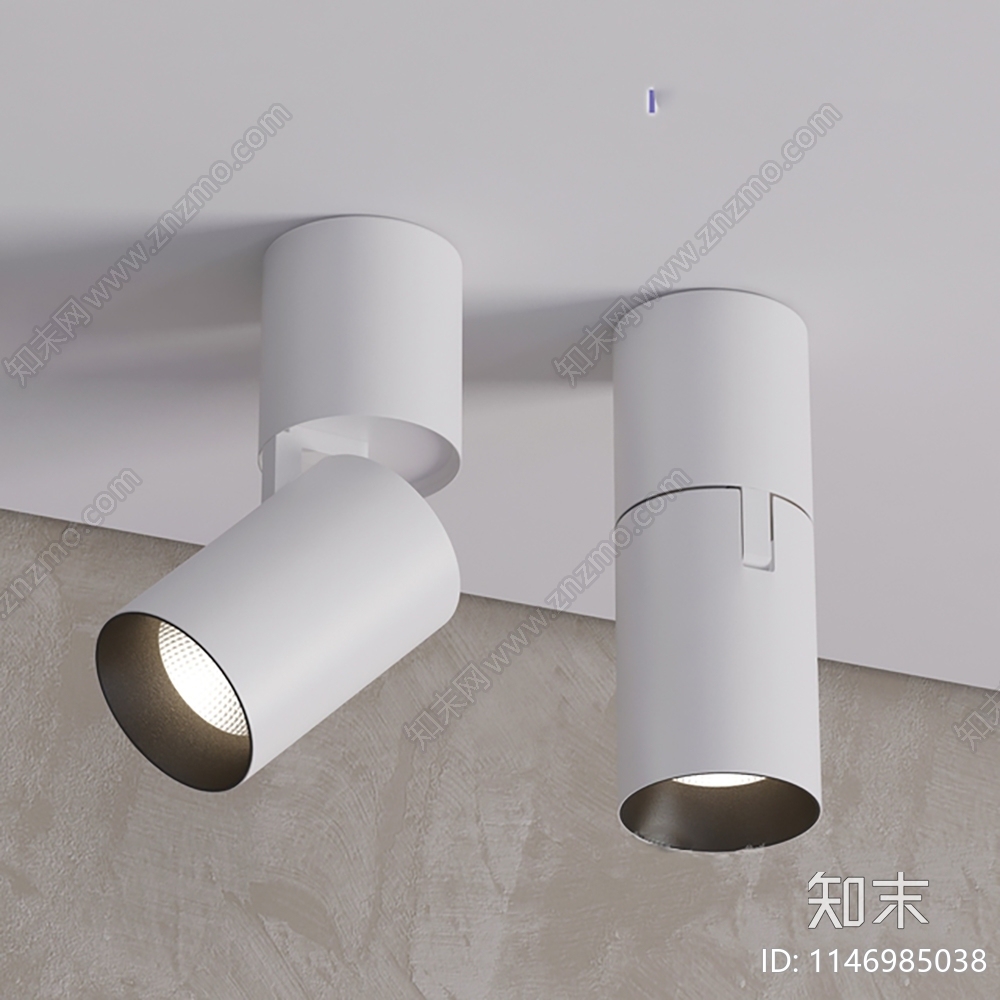 筒灯射灯3D模型下载【ID:1146985038】