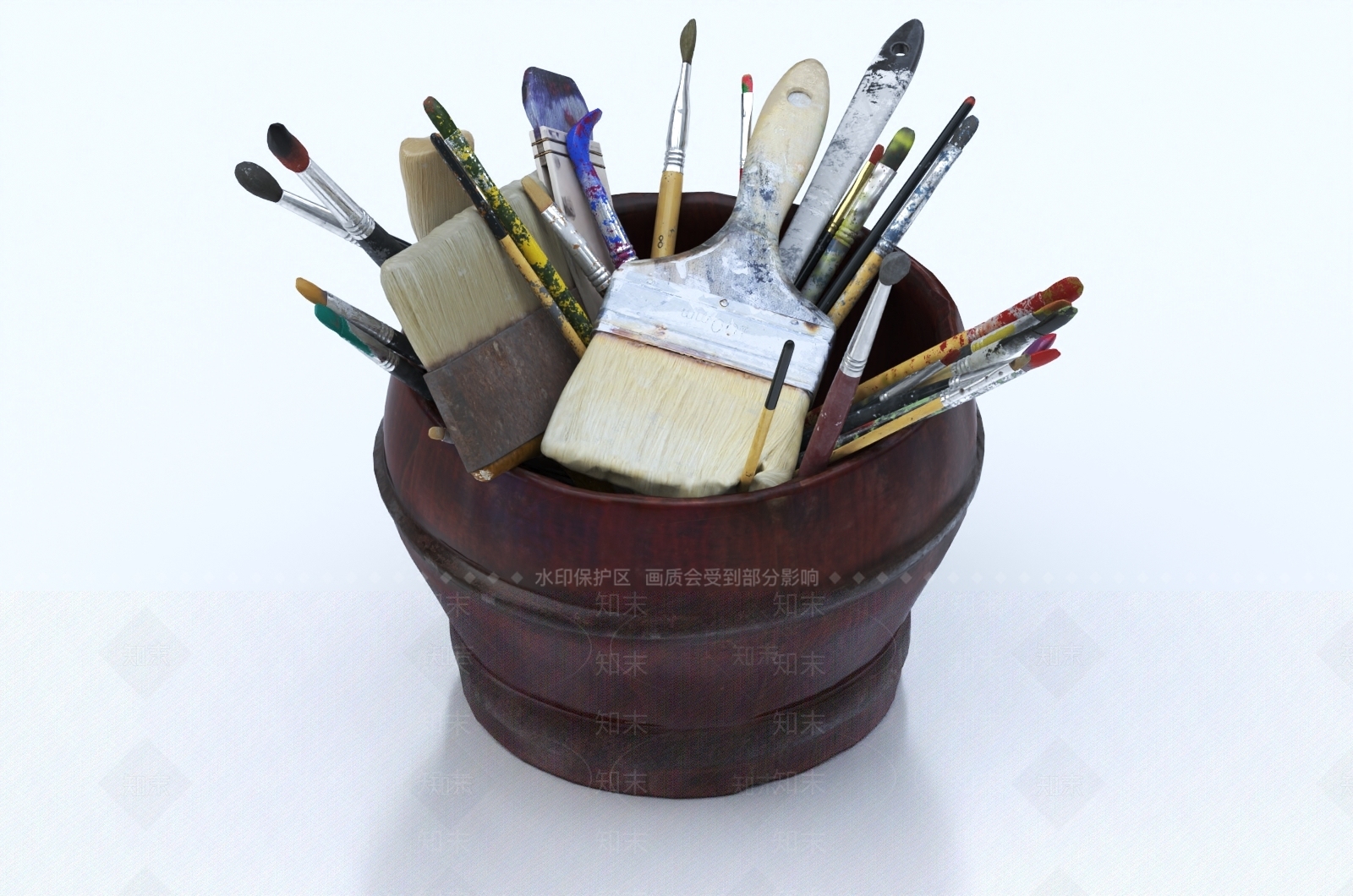 画笔3D模型下载【ID:1146991655】