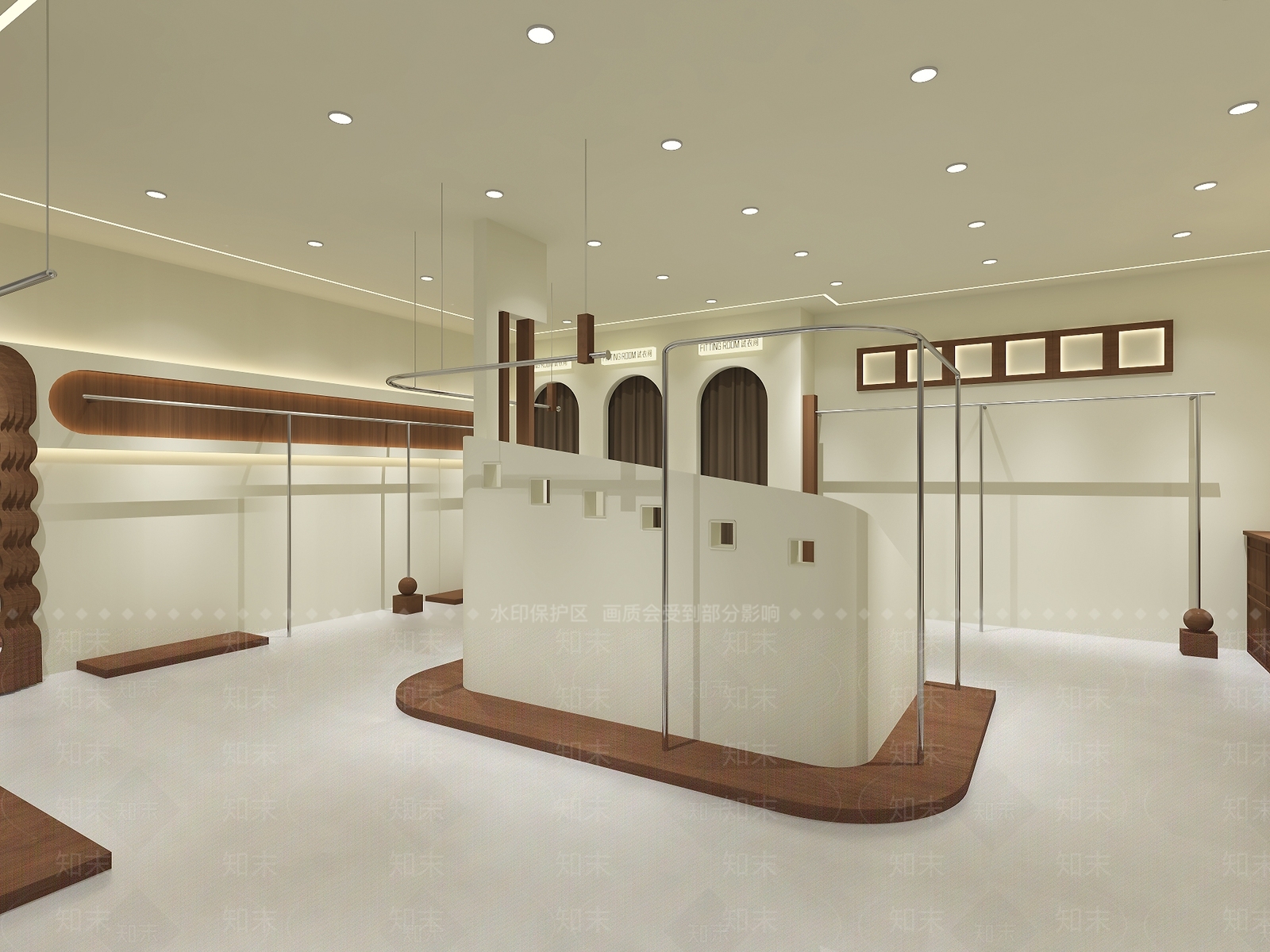现代原木风女装店3D模型下载【ID:1146986324】
