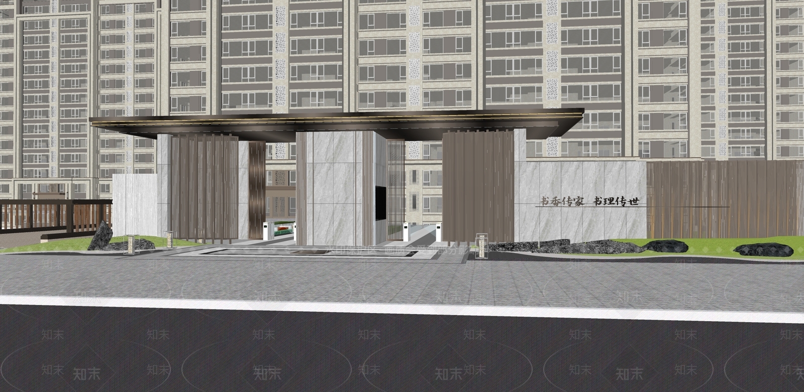 现代大区入口SU模型下载【ID:1146988651】