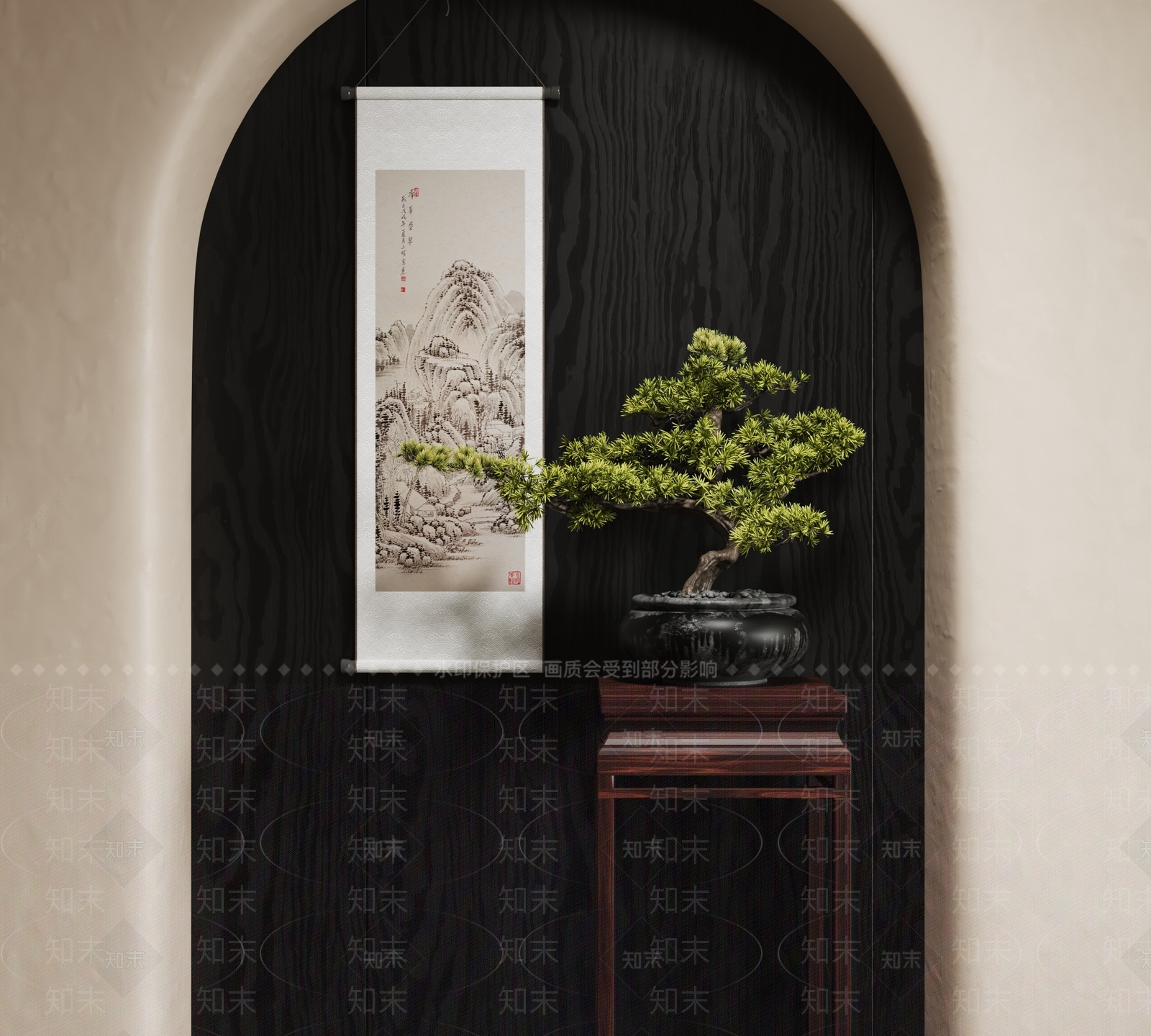 松树盆景SU模型下载【ID:1146991783】