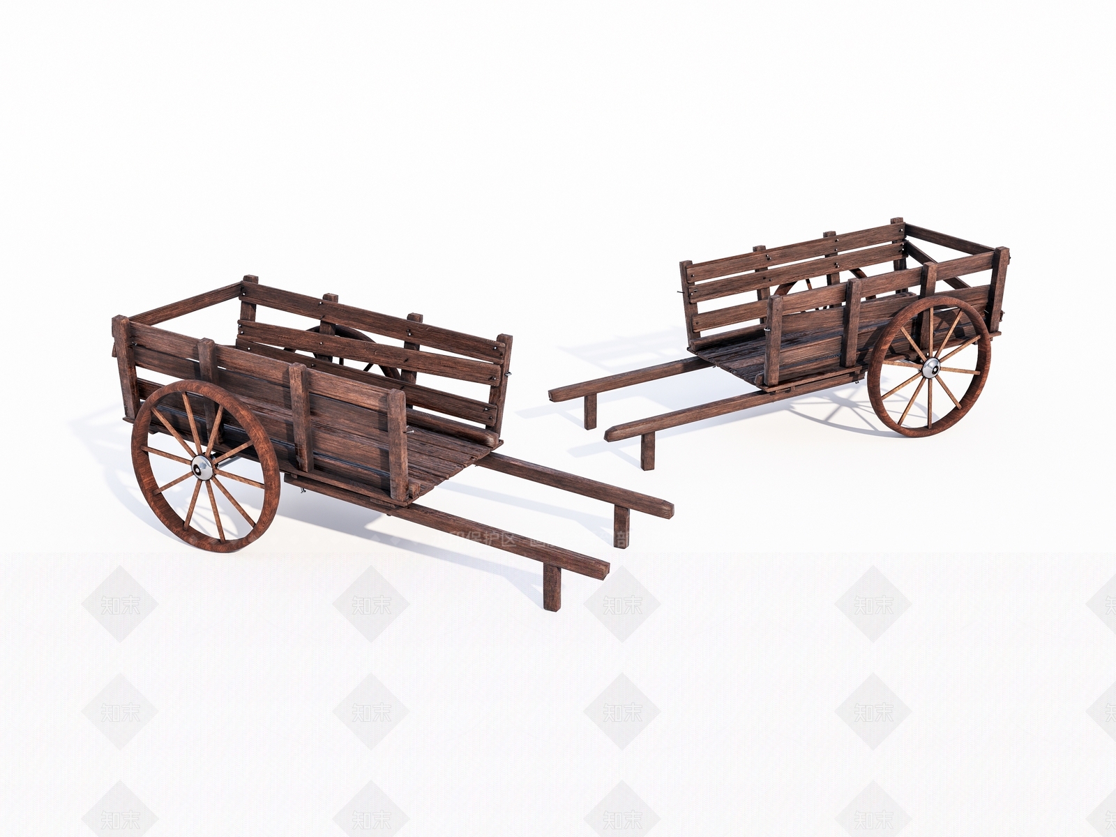 老旧木马车3D模型下载【ID:1146993919】