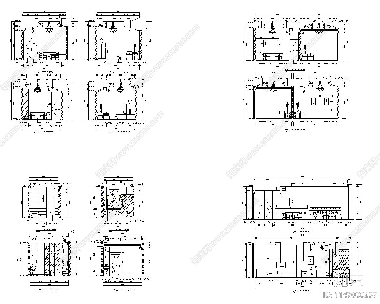 棋牌室室内cad施工图下载【ID:1147000257】
