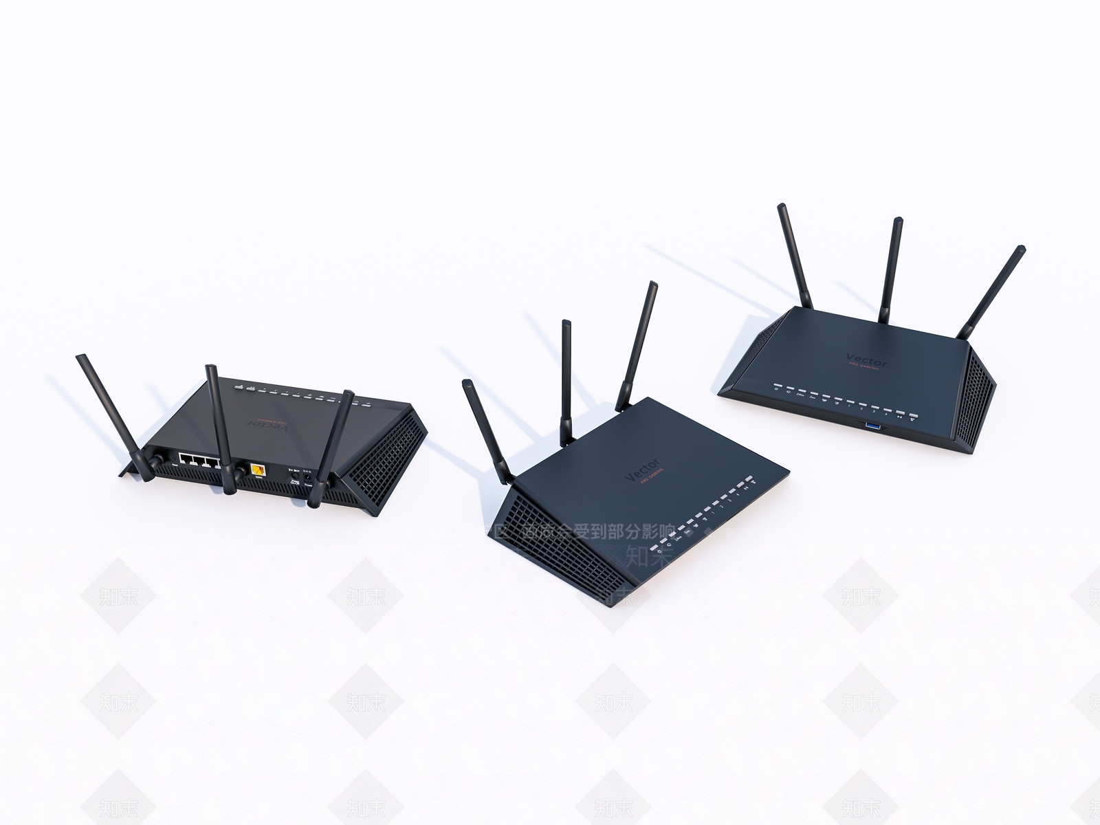 现代家用路由器3D模型下载【ID:1147001005】