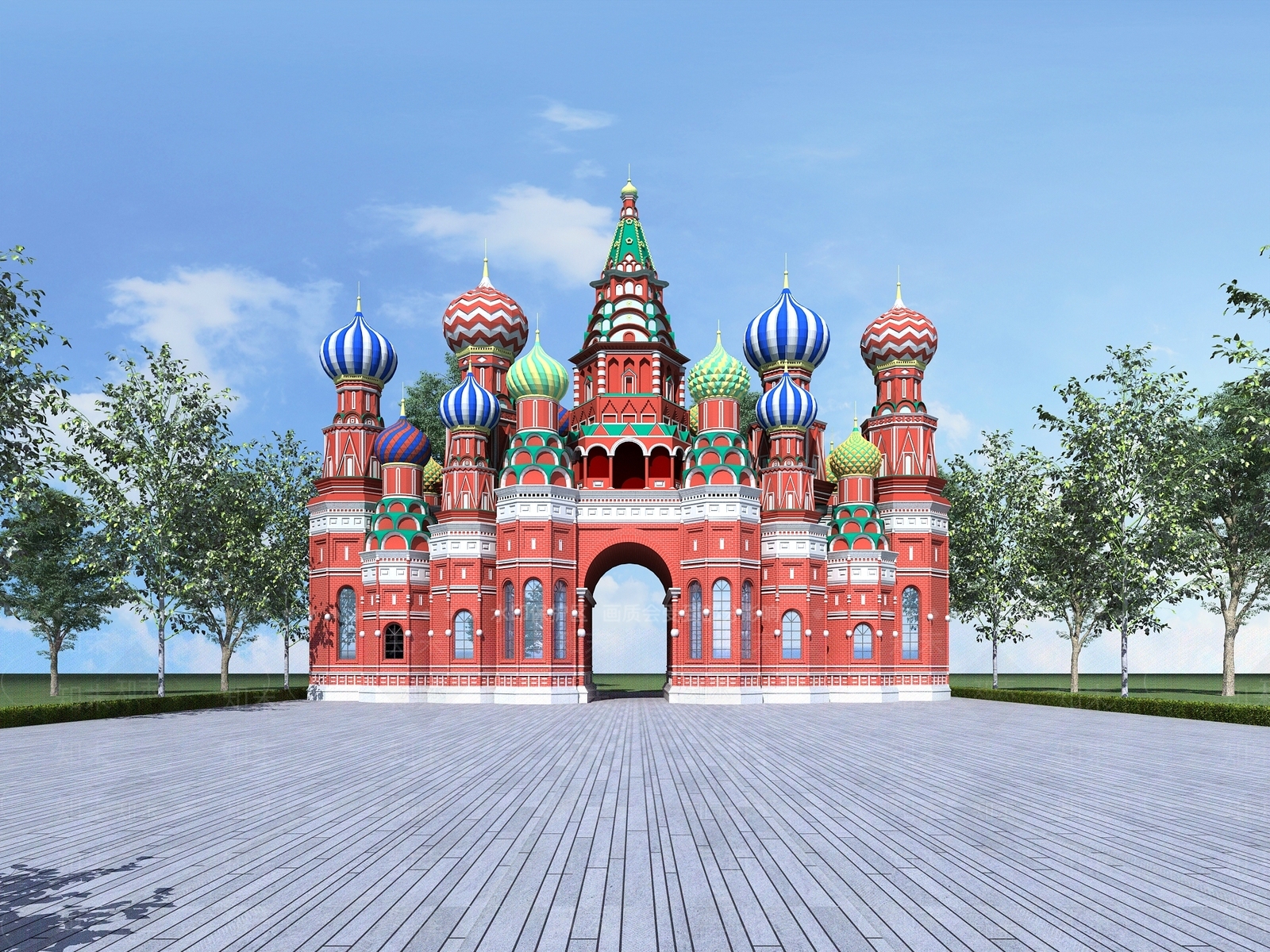 欧式卡通建筑3D模型下载【ID:1147001773】