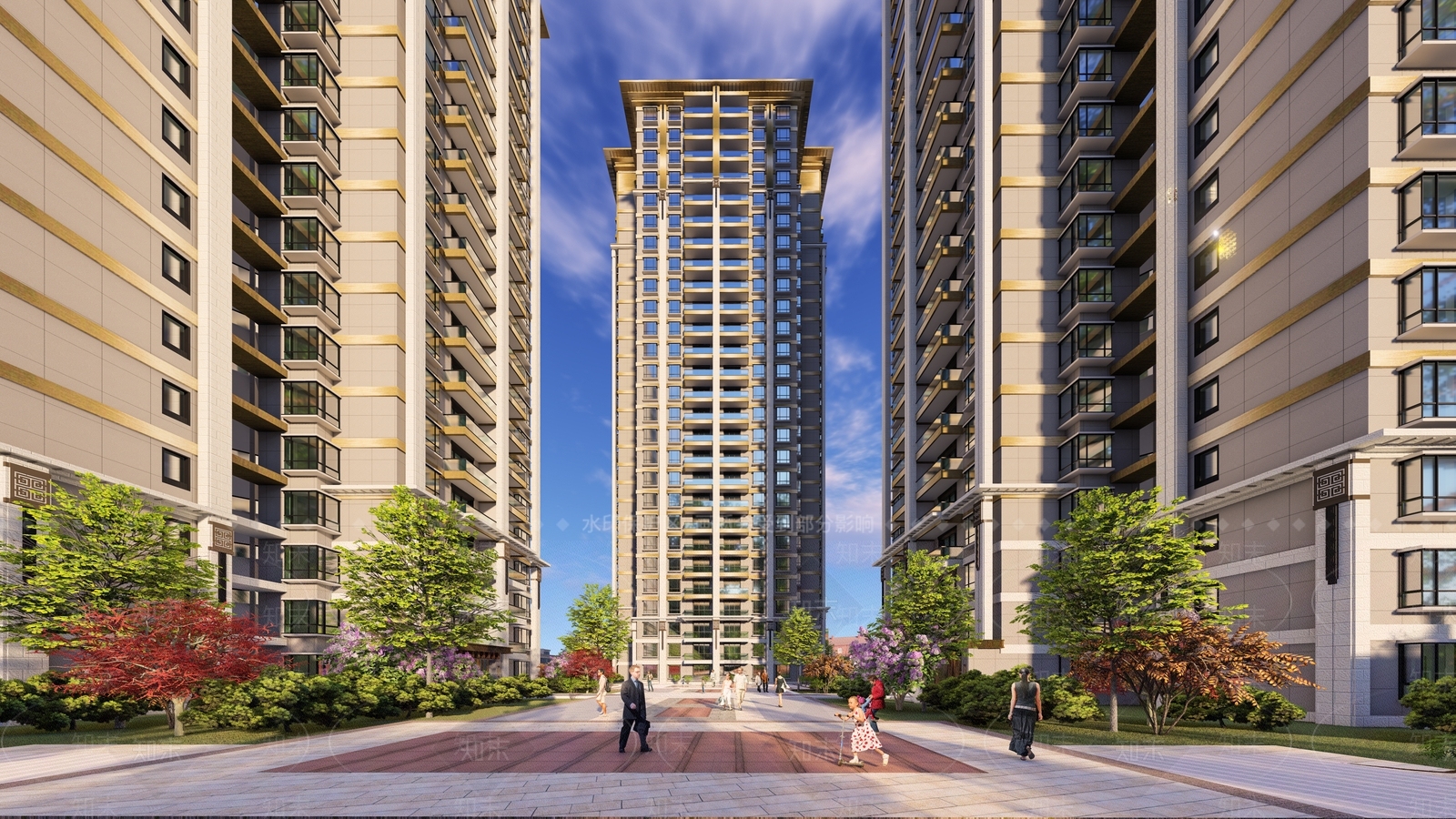 高层住宅建筑SU模型下载【ID:1147002083】