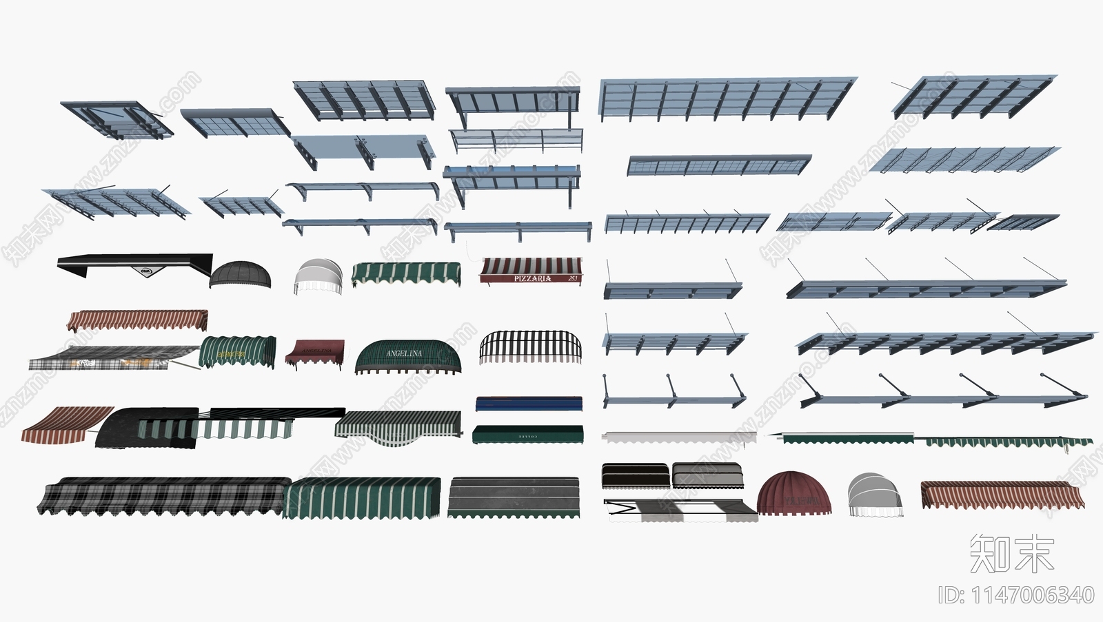 雨棚3D模型下载【ID:1147006340】