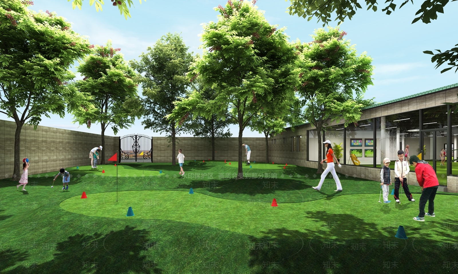 高尔夫室内外球场3D模型下载【ID:1147159611】