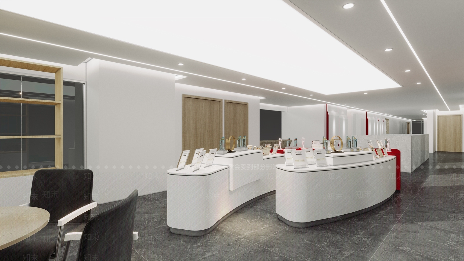 隔断荣誉展柜3D模型下载【ID:1147014497】