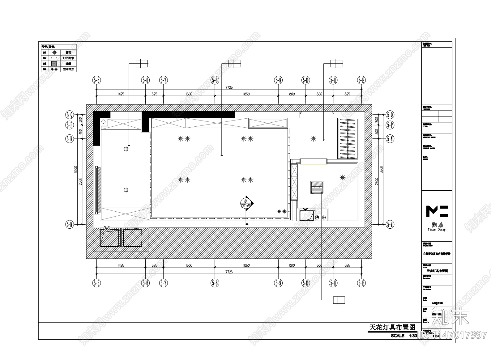 公寓室内cad施工图下载【ID:1147017997】