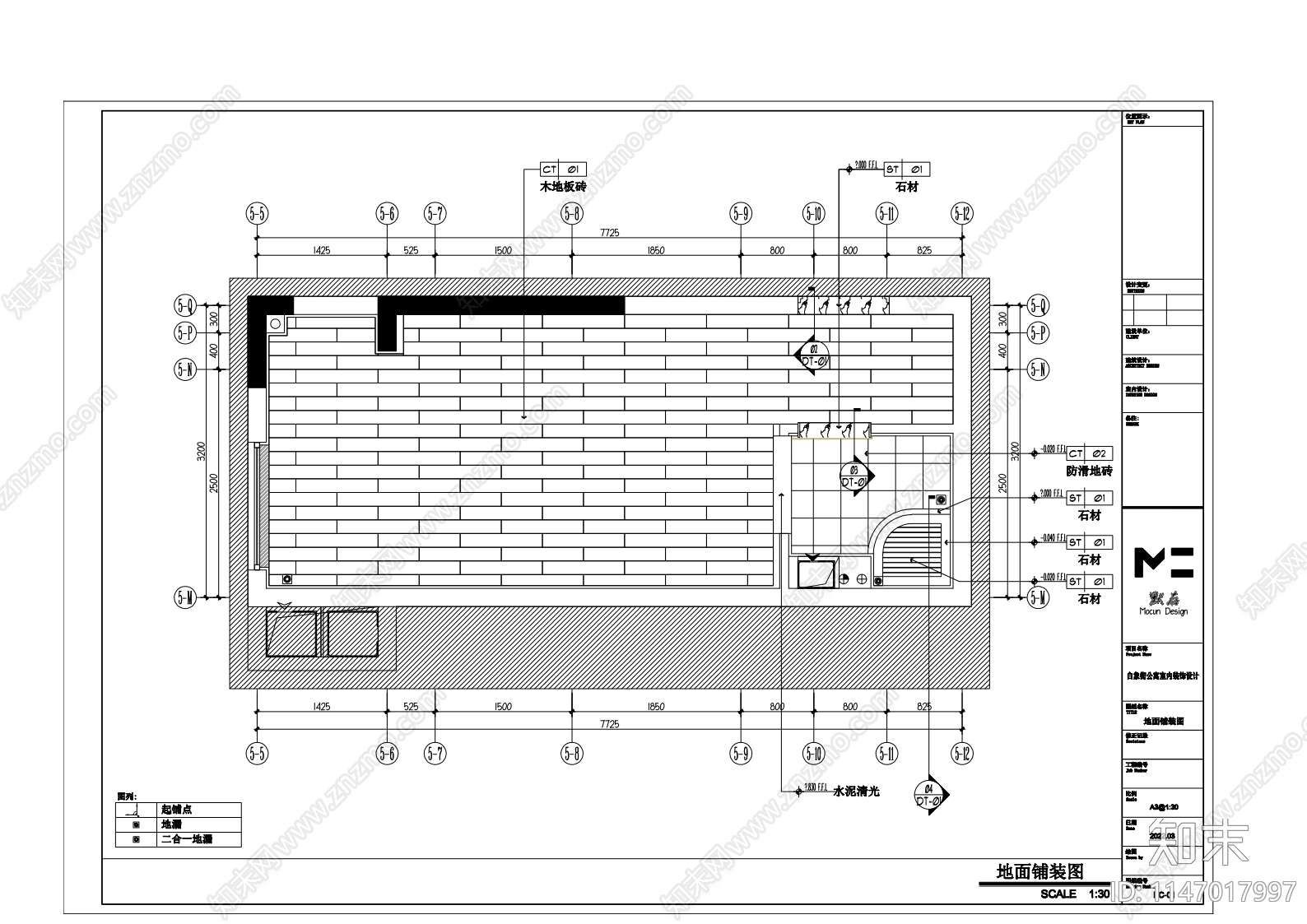 公寓室内cad施工图下载【ID:1147017997】