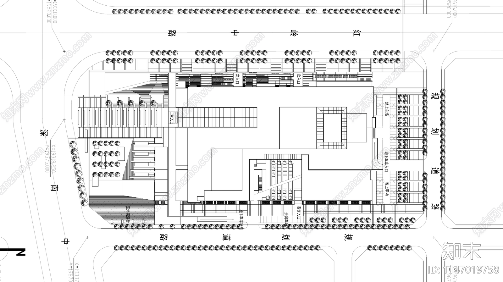 现代大剧院室内cad施工图下载【ID:1147019758】