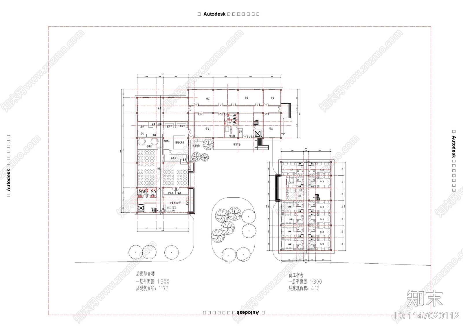 新中式民宿别墅酒店建筑cad施工图下载【ID:1147020112】