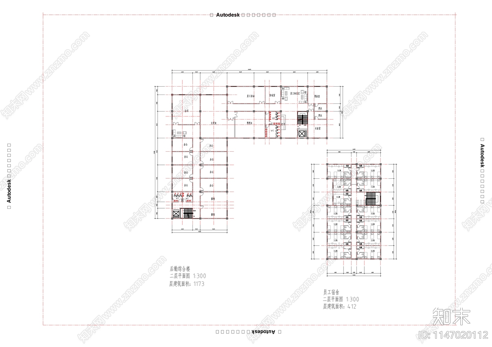 新中式民宿别墅酒店建筑cad施工图下载【ID:1147020112】